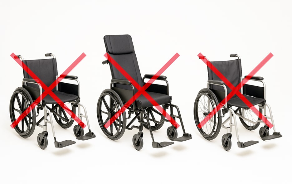 Example of things to avoid when selecting a wheelchair