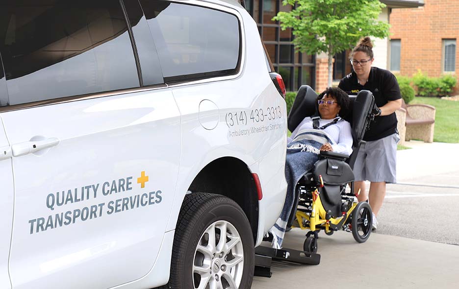 Traversa being loaded in van.